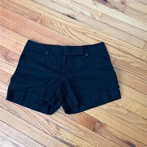 The Limited Drew Fit 100% Cotton coastal High Waist Black Shorts Bermudas Sz 12